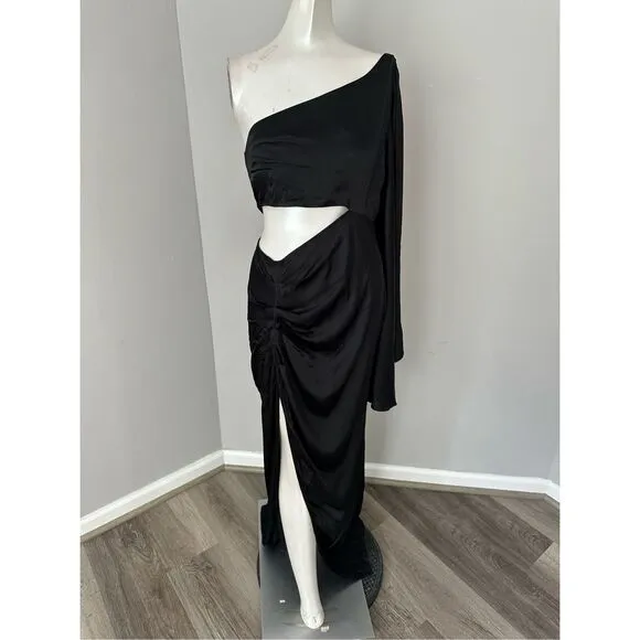 NWT MICHAEL COSTELLO x REVOLVE Kamaria Gown in Black Small $298