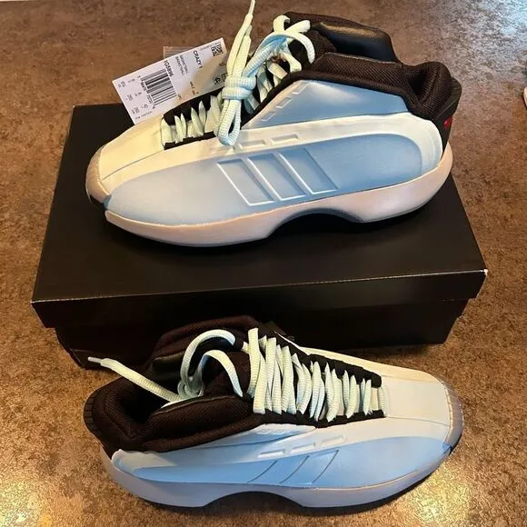 NWT Size 8 Adidas Kobe Ice Blue Crazy 1 Shoes
