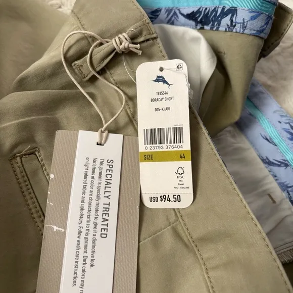 NWT Tommy Bahama Men's Size 44 Khaki Beige Boracay Shorts