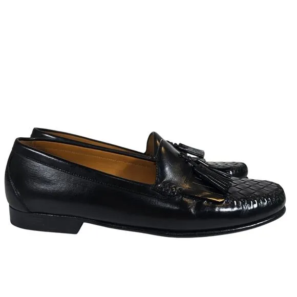 O Cole Haan Resort Black Leather Loafers Dress Shoes Mens Size 10D Preppy Office
