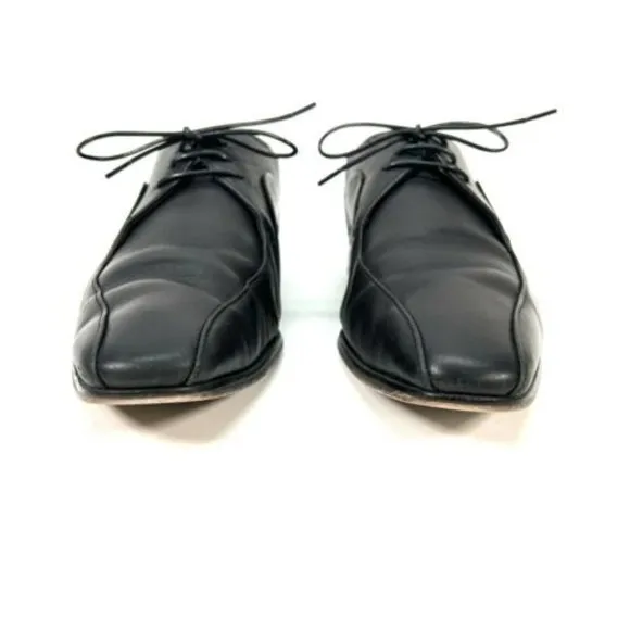 Oliver Sweeney London Pippin Derby Black Leather Dress Shoes Men's US9 EU42 UK8