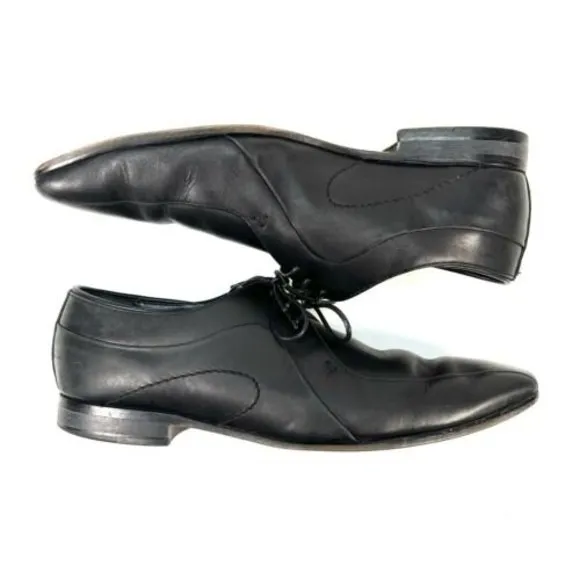 Oliver Sweeney London Pippin Derby Black Leather Dress Shoes Men's US9 EU42 UK8