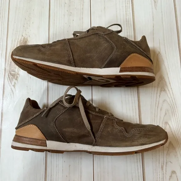 Olukai Huaka’i Li leather lace up sneaker shoes