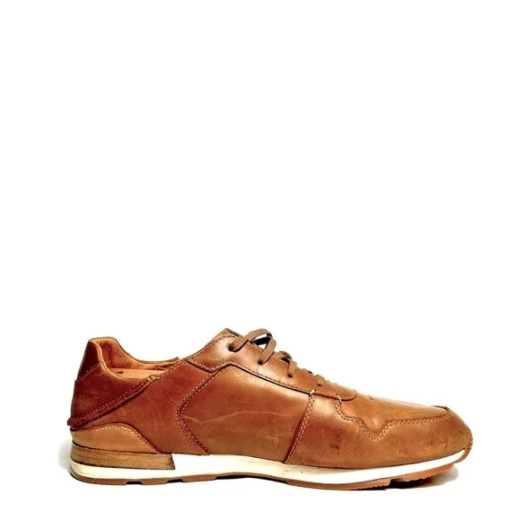 OluKai HUAKA'I LI Tan Leather Drop Heel Boat Shoe Lace Up Shoe Mens 12