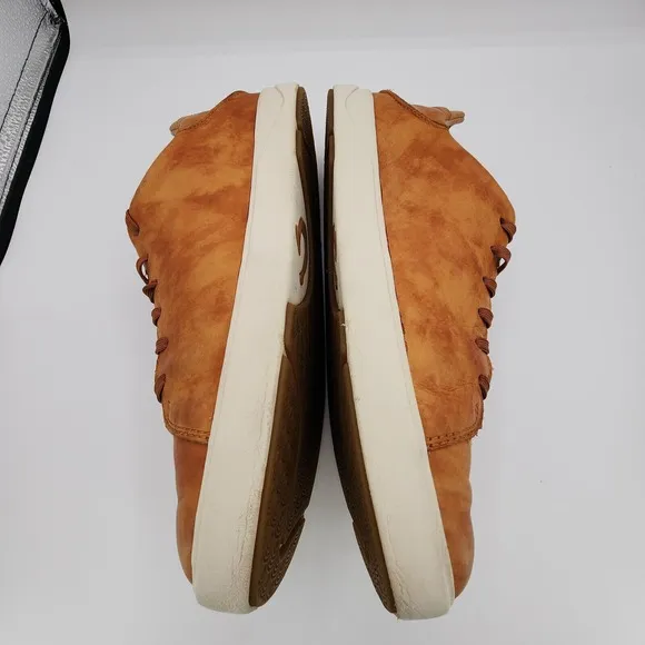 Olukai Lae'ahi Li Ili Shoes Mens 11 Brown Distressed Aged Leather Sneakers