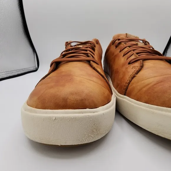 Olukai Lae'ahi Li Ili Shoes Mens 11 Brown Distressed Aged Leather Sneakers