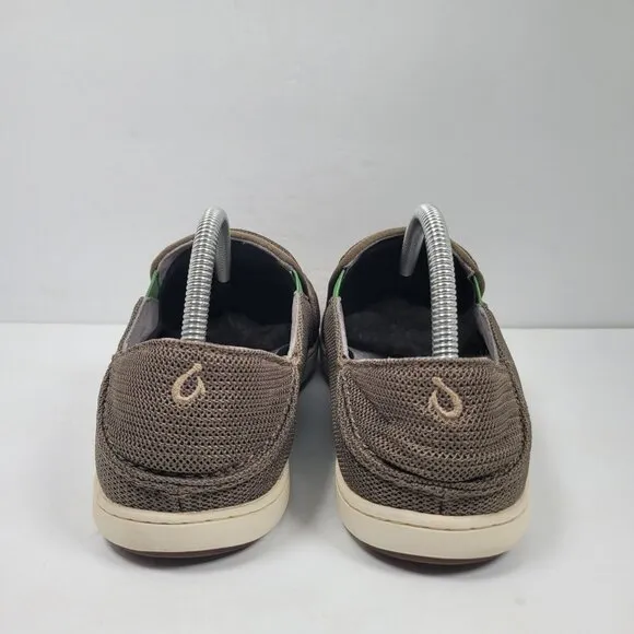 Olukai Men's Brown &amp; Green Mesh Slip-On Casual Shoes 10188-13AP US Size 9