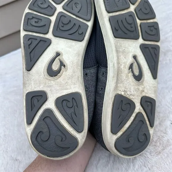 OluKai Nohea Moku Men's Boat Shoes Dark Shadow Size 12 Casual