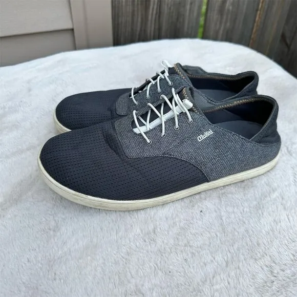 OluKai Nohea Moku Men's Boat Shoes Dark Shadow Size 12 Casual
