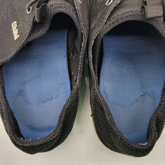 OluKai Nohea Moku Mens Size 12 Black Lace Up Boat Casual Shoes 10283-OXOX