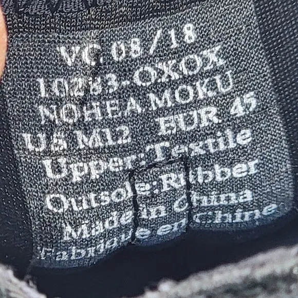 OluKai Nohea Moku Mens Size 12 Black Lace Up Boat Casual Shoes 10283-OXOX