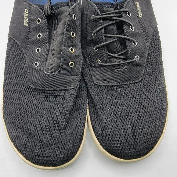 OluKai Nohea Moku Mens Size 12 Black Lace Up Boat Casual Shoes 10283-OXOX