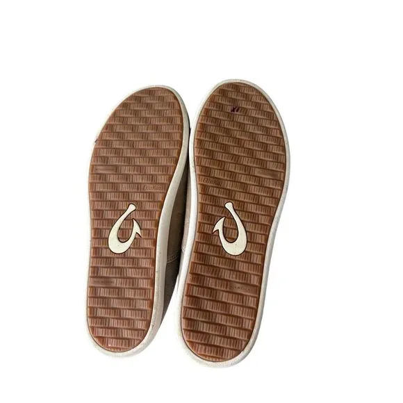 OluKai Mens Tan Suede Hele Malie Slip-On Loafer Shoes Size 10M