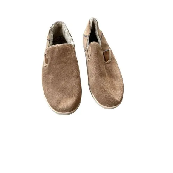 OluKai Mens Tan Suede Hele Malie Slip-On Loafer Shoes Size 10M