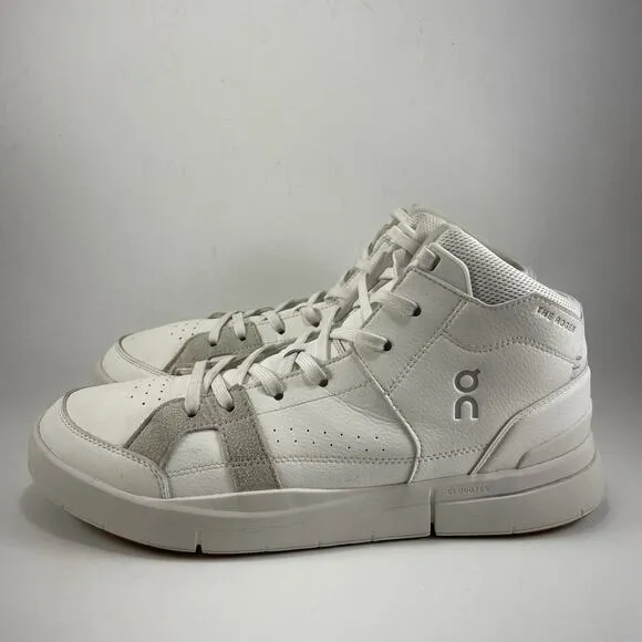 On Cloud The Roger Clubhouse Mid Tennis Shoes Mens Size 11 White Leather