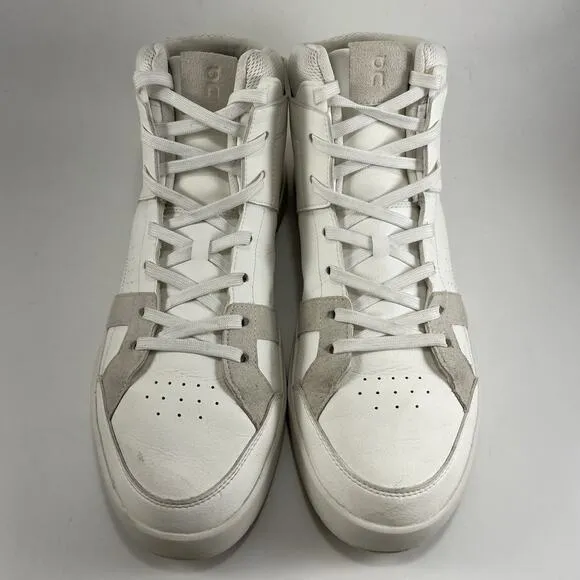 On Cloud The Roger Clubhouse Mid Tennis Shoes Mens Size 11 White Leather