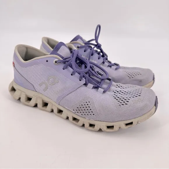 On Cloud X Lavender Ice Purple Running Sneakers Shoes Women’s Size 8.5