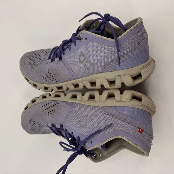 On Cloud X Lavender Ice Purple Running Sneakers Shoes Women’s Size 8.5