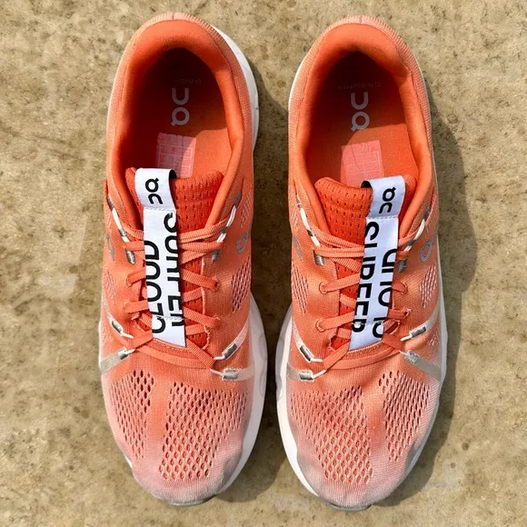 On Running Cloudsurfer Flame White Orange Shoe - Size 12.5 Men’s (3MD10421204)
