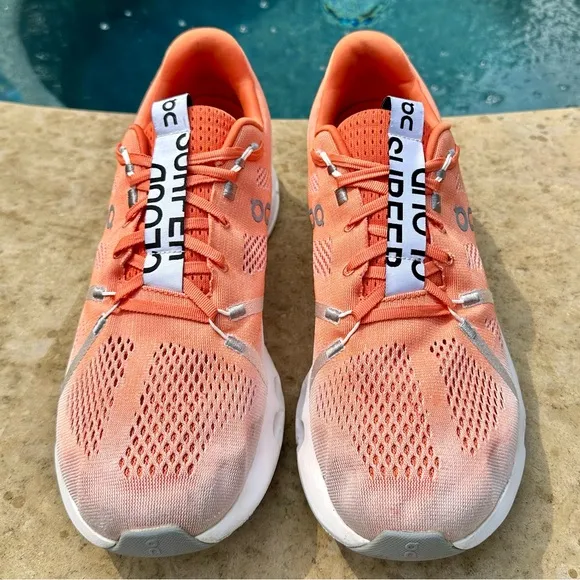 On Running Cloudsurfer Flame White Orange Shoe - Size 12.5 Men’s (3MD10421204)