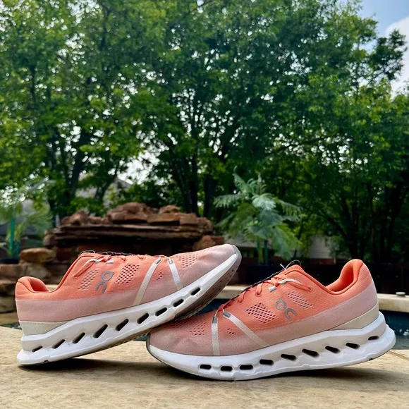 On Running Cloudsurfer Flame White Orange Shoe - Size 12.5 Men’s (3MD10421204)