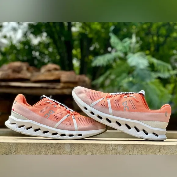 On Running Cloudsurfer Flame White Orange Shoe - Size 12.5 Men’s (3MD10421204)