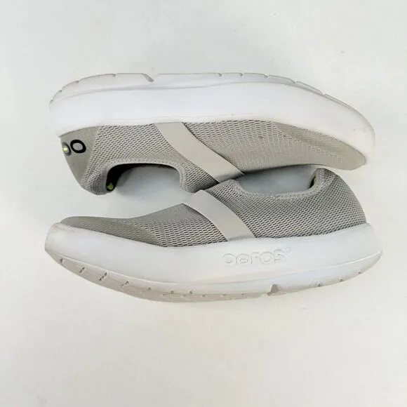 Oofos OOmg EEZEE Low Stretch Canvas Shoes Women's Size 9 Grey 7012022-8