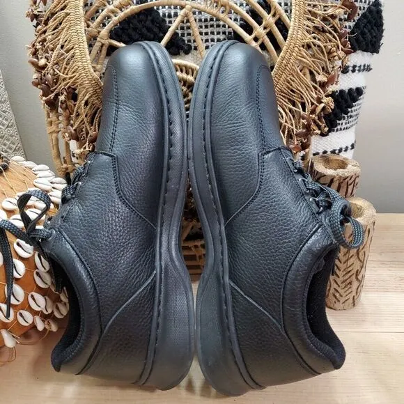 Orthofeet Avery Men's 11M Island Orthotic Walking Shoes Black Leather Lace Up