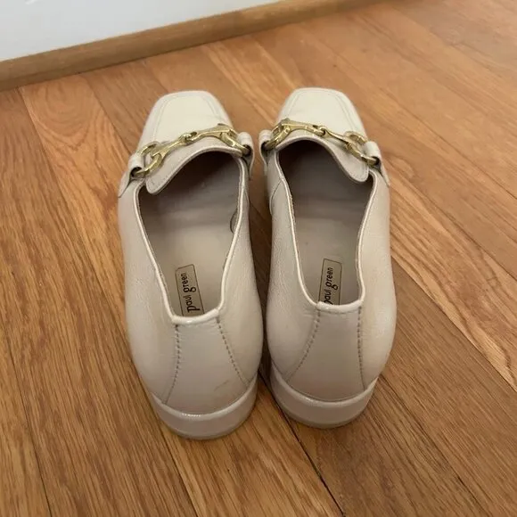 Paul Green Lil Lux Women's Shoes Cream Soft Nappa Leather Loafer Size 8