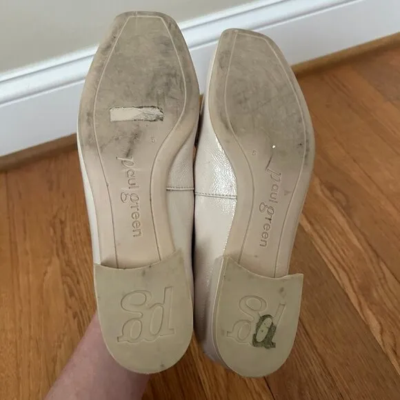Paul Green Lil Lux Women's Shoes Cream Soft Nappa Leather Loafer Size 8