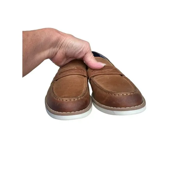 Penny Loafers Top-Siders Sperry Mens Slip On, 8 M Brown Leather Shoes STS22371