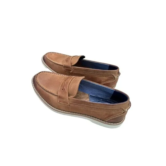 Penny Loafers Top-Siders Sperry Mens Slip On, 8 M Brown Leather Shoes STS22371