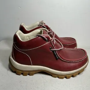 Perry Ellis Men’s  Shoes Red/ Burgundy/ Maroon Shoelaces Genuine Leather Size 9