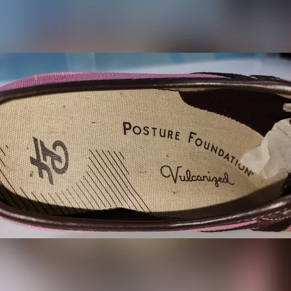 PF FLYERS PINTAIL NIB – Vintage active shoes, USA, canvas, pink/brown, size 8.5