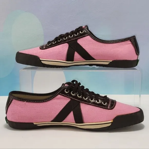 PF FLYERS PINTAIL NIB – Vintage active shoes, USA, canvas, pink/brown, size 8.5