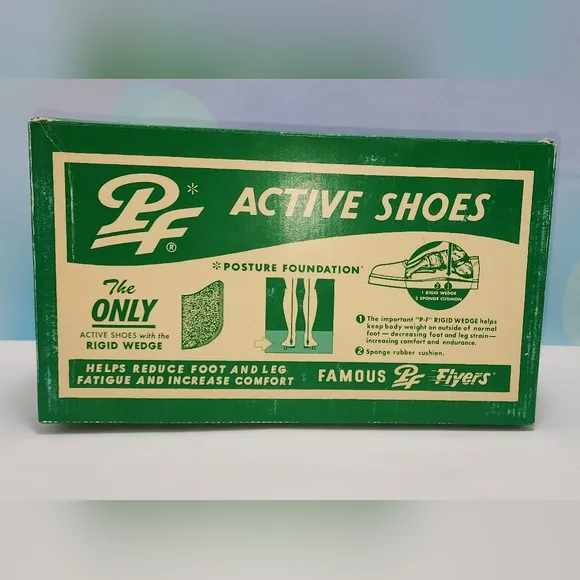 PF FLYERS PINTAIL NIB – Vintage active shoes, USA, canvas, pink/brown, size 8.5
