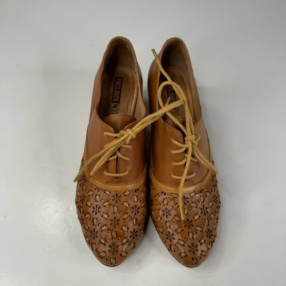 Pikolinos Brown Leather Samoa Pump Shoes Size 40