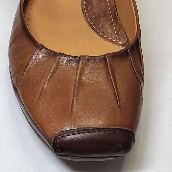 Pikolinos Gandia Shoes Womens 40/9.5 Brown Leather Heels Strap Square Toe
