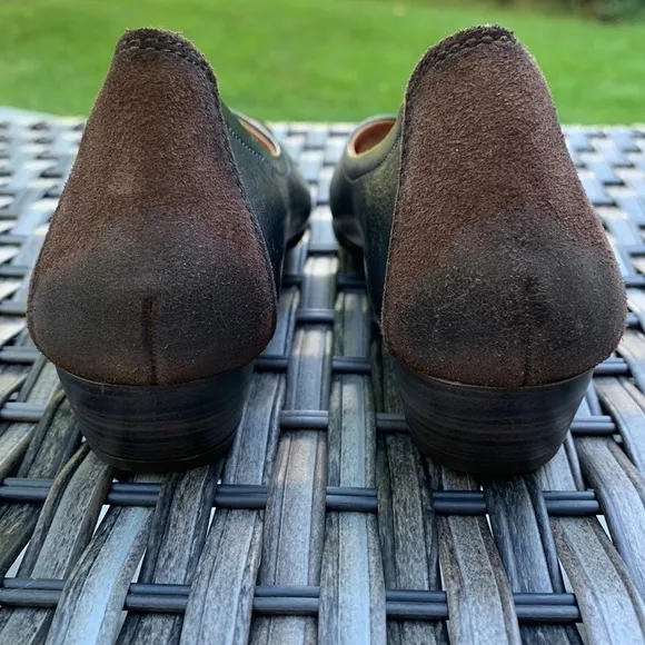 Pikolinos Grandia Low Heel Loafer - Black and Brown Leather
