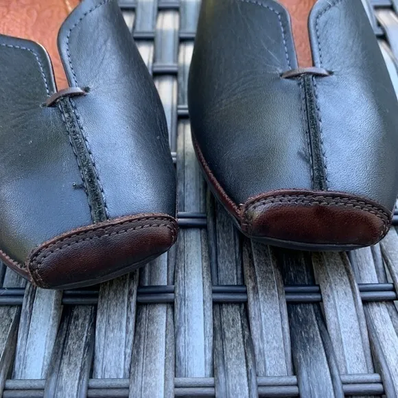 Pikolinos Grandia Low Heel Loafer - Black and Brown Leather