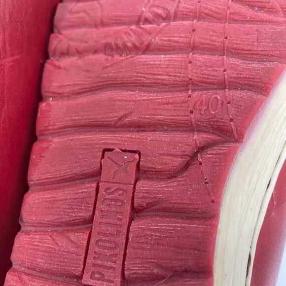 pikolinos 40 red leather golf shoes