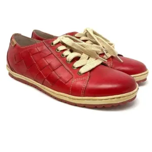 pikolinos 40 red leather golf shoes