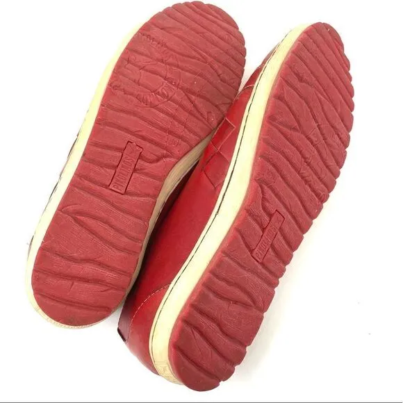pikolinos 40 red leather golf shoes