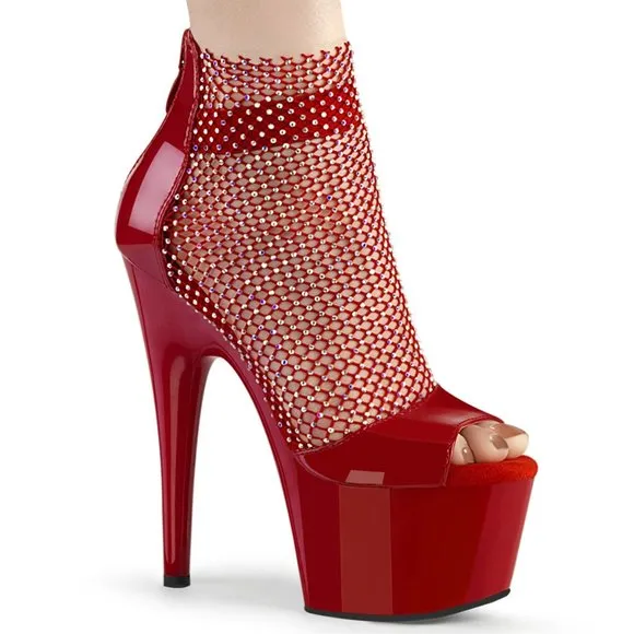 Platform Rhinestone Patent High Heel Shoes