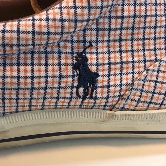 Polo by RL Orange, Blue &amp; White Vaughn Boat Shoes