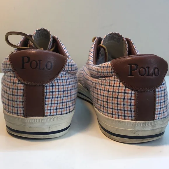 Polo by RL Orange, Blue &amp; White Vaughn Boat Shoes