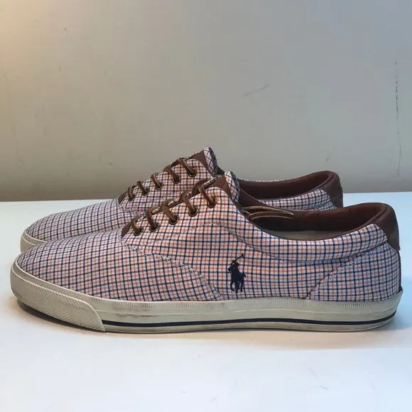 Polo by RL Orange, Blue &amp; White Vaughn Boat Shoes
