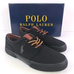 POLO Ralph Lauren Canvas Faxon Low-Top Sneakers Men's Shoes 8 D  Black