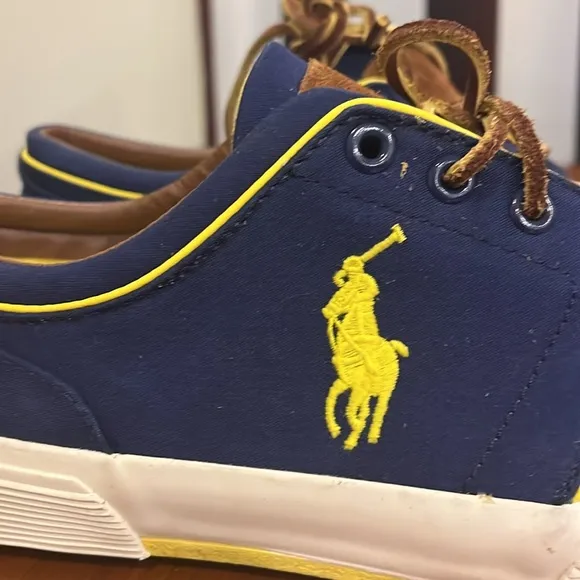 Polo Ralph Lauren Faxon canvas shoes sneakers new Blue Mens Size 11.5