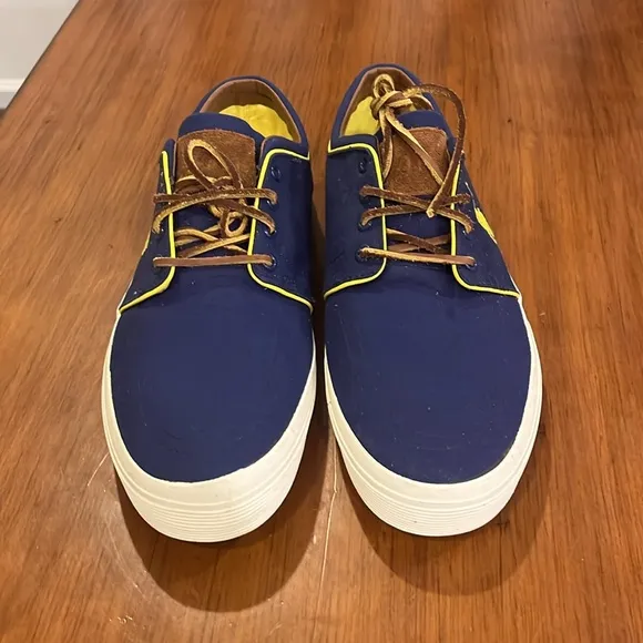Polo Ralph Lauren Faxon canvas shoes sneakers new Blue Mens Size 11.5